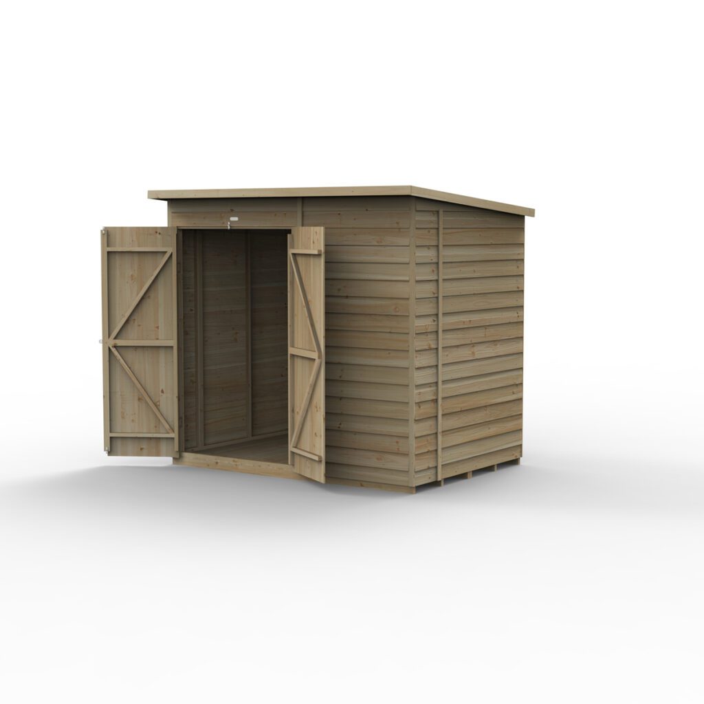 4LIFE Pent Shed 7×5 – No Windows – Double Door with Installation 5013053203859 2